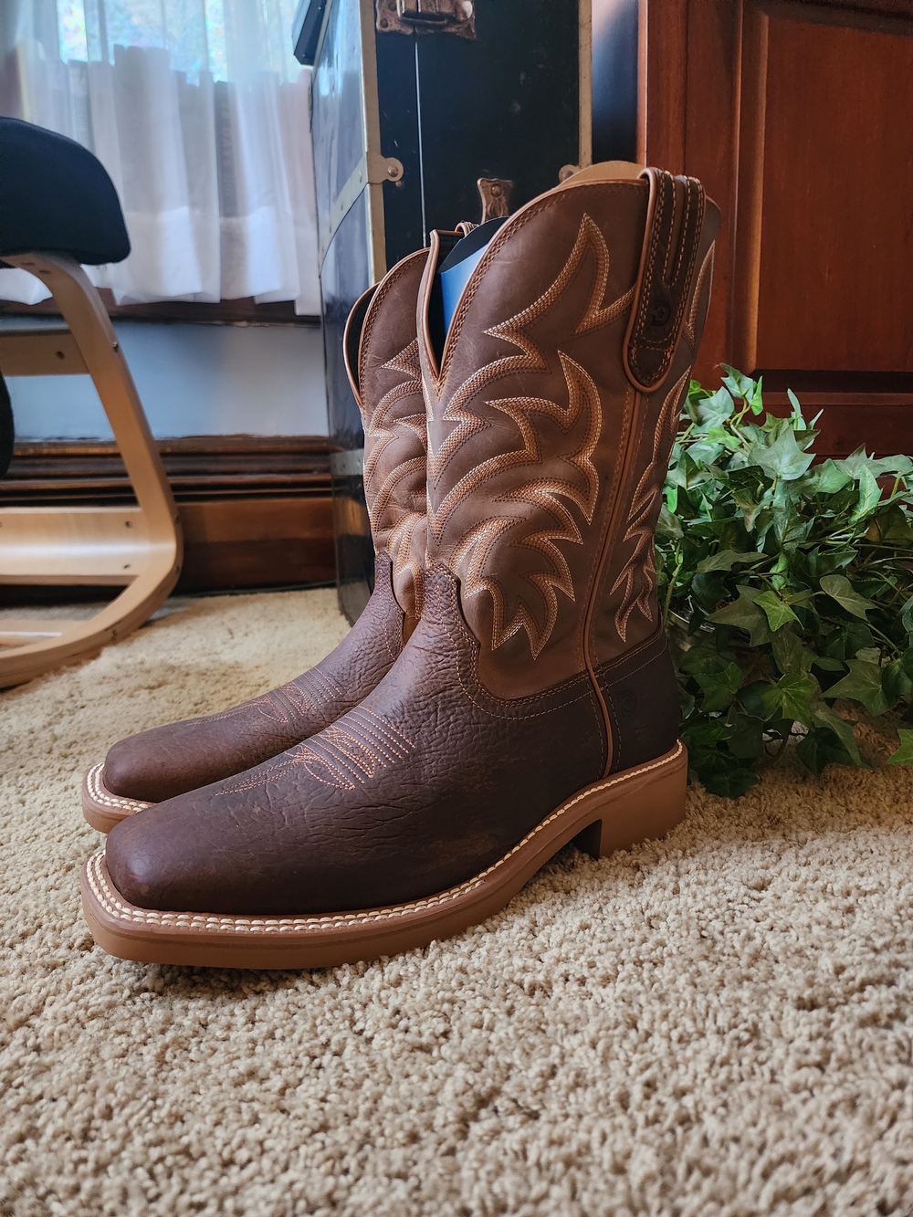 Durango Brown Two-Tone Western Work Boots